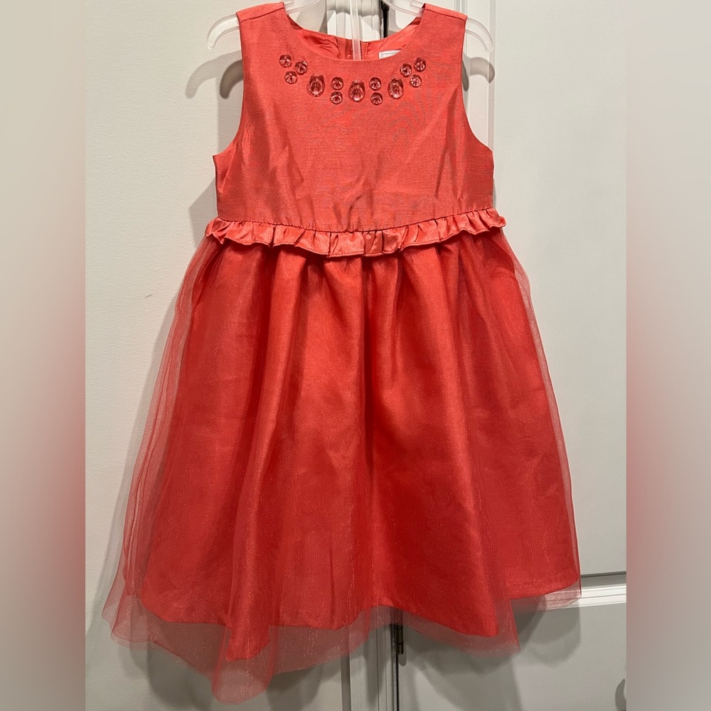 Dressed Up By Gymboree Girl’s 5T Coral Color Dress- Preowned